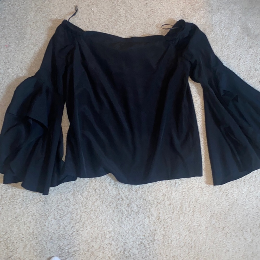 Black off the shoulder top